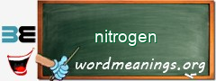 WordMeaning blackboard for nitrogen